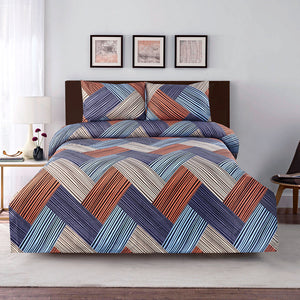 Prism Pattern Cotton Printed Bedsheet Set