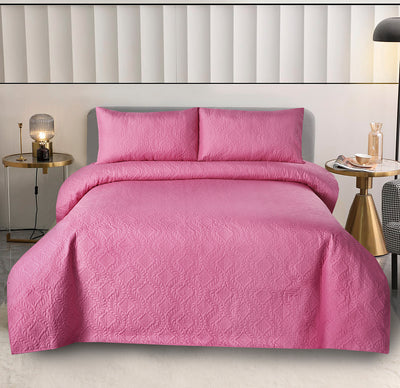 Blush Self Embossed Bed Spread
