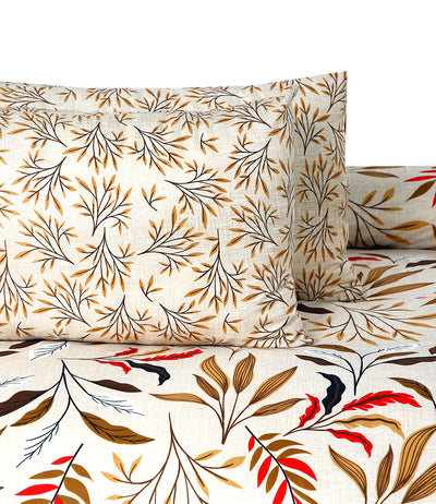 Butter Scotch Cotton Printed Bedsheet Set