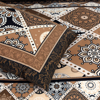 Cocoa 4Pcs Cotton Printed Bedsheet Set