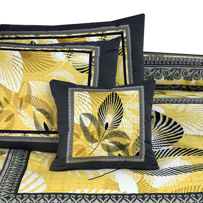Sun Drop 4Pcs Cotton Printed Bedsheet Set