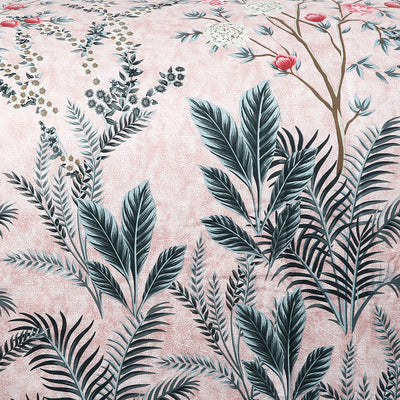 Palm Paradise Cotton Printed Bedsheet Set