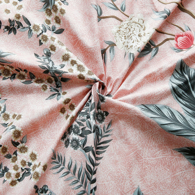 Palm Paradise Cotton Printed Bedsheet Set