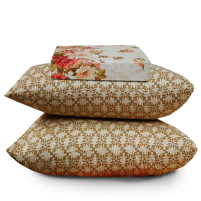 Dune Blossoms Cotton Printed Bedsheet Set