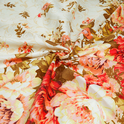 Dune Blossoms Cotton Printed Bedsheet Set