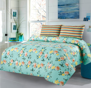 Floral Oasis Cotton Printed Bedsheet Set