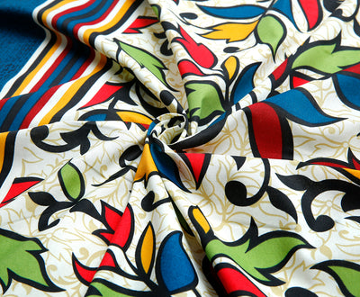 Multi Leaf Cotton Printed Bedsheet Set