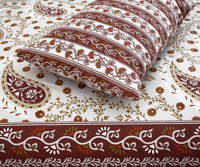 Serene Cotton Printed Bedsheet Set