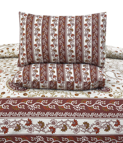 Serene Cotton Printed Bedsheet Set