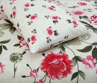 Summer Garden Cotton Printed Bedsheet Set