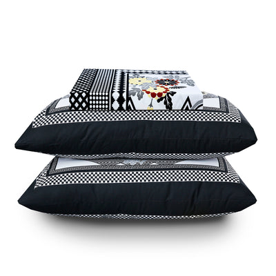 Geometric 4Pcs Cotton Printed Bedsheet Set