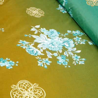 Ebony Cotton Printed Bedsheet Set