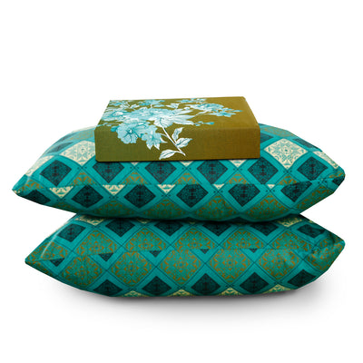 Ebony Cotton Printed Bedsheet Set