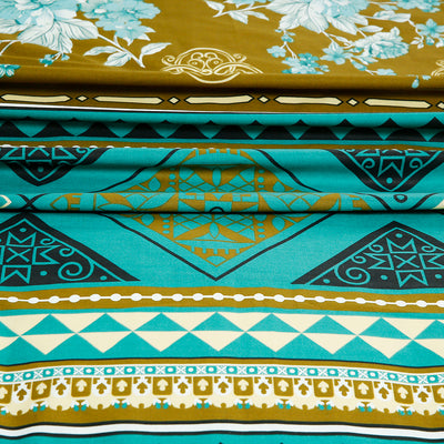 Ebony Cotton Printed Bedsheet Set