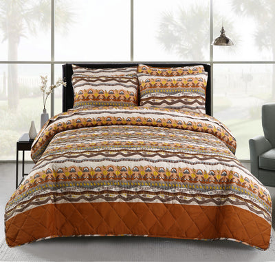 Mustard Pattern 6-Piece Comforter Set