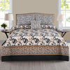 Coffee Bean 4Pcs Cotton Printed Bedsheet Set
