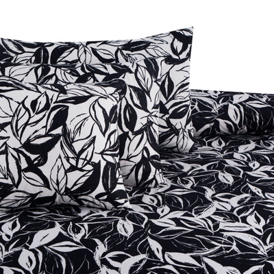 Midnight Forest 4Pcs Cotton Printed Bedsheet Set