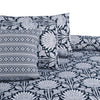 Breezy Wind 4Pcs Cotton Printed Bedsheet Set