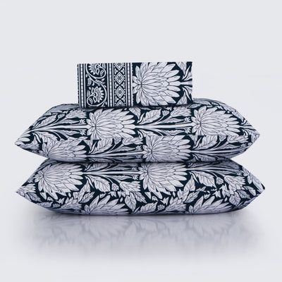 Breezy Wind 4Pcs Cotton Printed Bedsheet Set