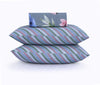 Lavender Tulips 4Pcs Cotton Printed Bedsheet Set