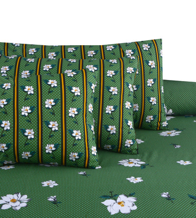 Emerald 4Pcs Cotton Printed Bedsheet Set