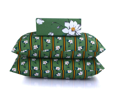 Emerald 4Pcs Cotton Printed Bedsheet Set