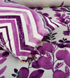 Lavender Bloom 4 Pillow Cotton Printed Bedsheet Set