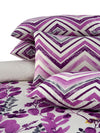 Lavender Bloom 4 Pillow Cotton Printed Bedsheet Set