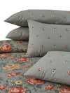 Sunkissed Comfort 4 Pillow Cotton Printed Bedsheet Set