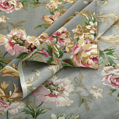 Spring Serenade 4 Pillow Cotton Printed Bedsheet Set