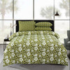 Floral Drift 4 Pillow Cotton Printed Bedsheet Set