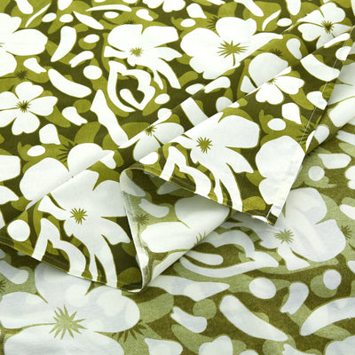 Floral Drift 4 Pillow Cotton Printed Bedsheet Set
