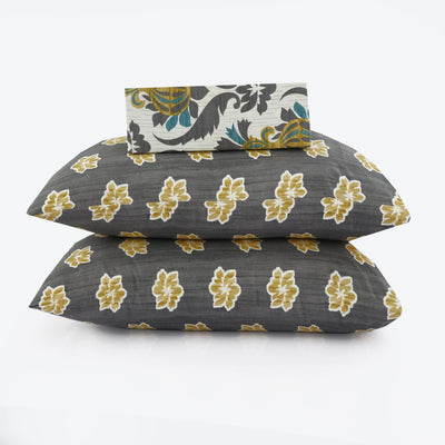 Meadow Mist 4 Pillow Cotton Printed Bedsheet Set