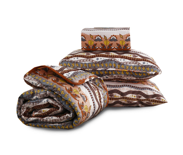 Mustard Pattern 6-Piece Comforter Set