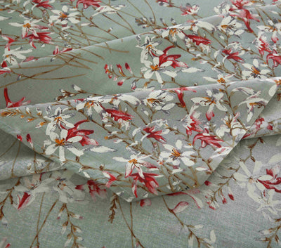 Sand Petals Cotton Printed Bedsheet Set