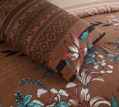 Sandy Breeze Cotton Printed Bedsheet Set