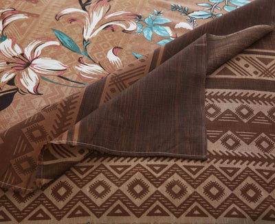 Sandy Breeze Cotton Printed Bedsheet Set