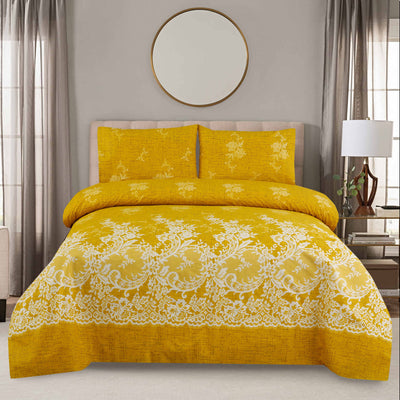 Tropical Whispers Cotton Printed Bedsheet Set