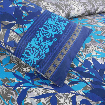 Azure Pop Cotton Printed Bedsheet Set