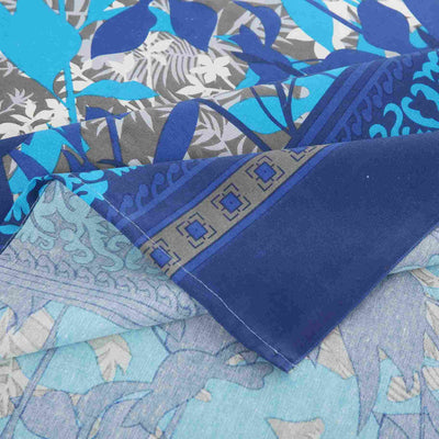 Azure Pop Cotton Printed Bedsheet Set