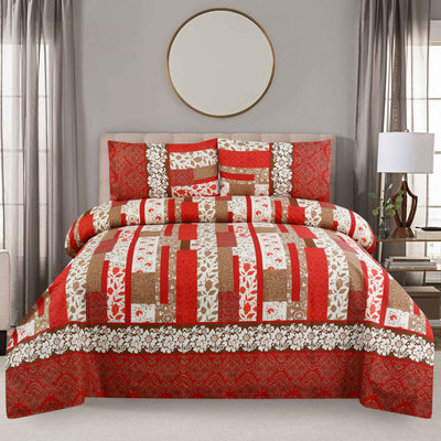 Summer Fern Cotton Printed Bedsheet Set