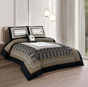 Cultural Whisper 4Pcs Cotton Printed Bedsheet Set