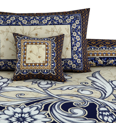Trippy 4Pcs Cotton Printed Bedsheet Set