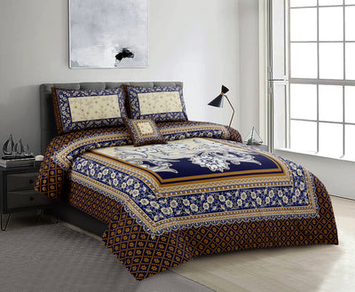 Trippy 4Pcs Cotton Printed Bedsheet Set