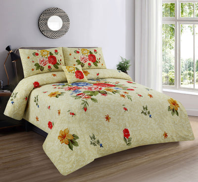 Cozy Riot 4Pcs Cotton Printed Bedsheet Set