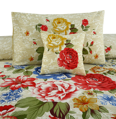Cozy Riot 4Pcs Cotton Printed Bedsheet Set