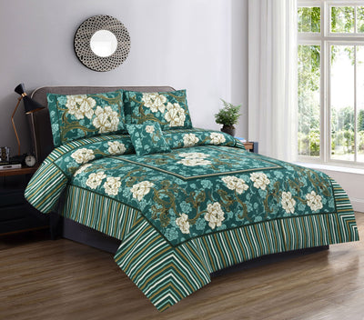 Dream Wavez 4Pcs Cotton Printed Bedsheet Set