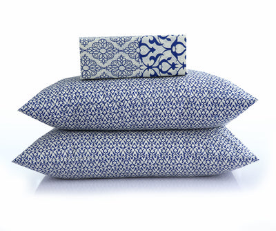 Azure Hue 4Pcs Cotton Printed Bedsheet Set