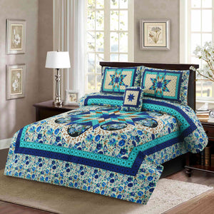 Dastaan 4Pcs Cotton Printed Bedsheet Set