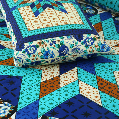 Dastaan 4Pcs Cotton Printed Bedsheet Set